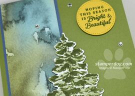 Blue & Green Christmas Tree Card