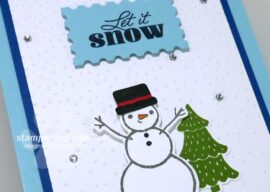 A Snowy Wonder Cute Snowman Card