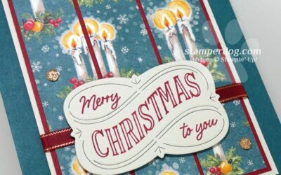 Vintage Candles Christmas Card