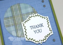 Blue Plaid Thank You Card