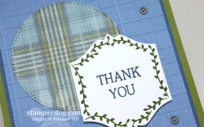 Blue Plaid Thank You Card
