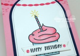 Pink Cupcake Birthday Card