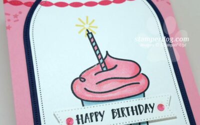 Pink Cupcake Birthday Card