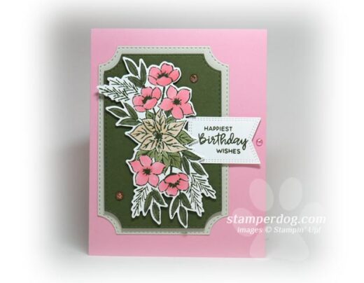 Holiday Pink Birthday Card