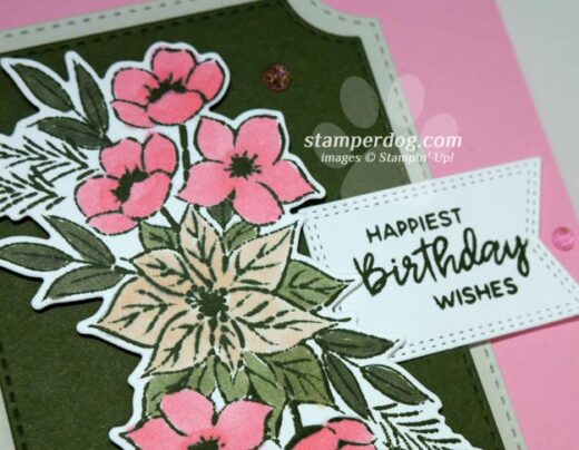 Holiday Pink Birthday Card
