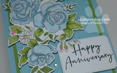 Blue Anniversary Card Idea